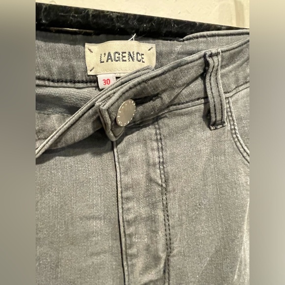 L’AGENCE Charcoal Grey Black Denim Jeans - Picture 5 of 5
